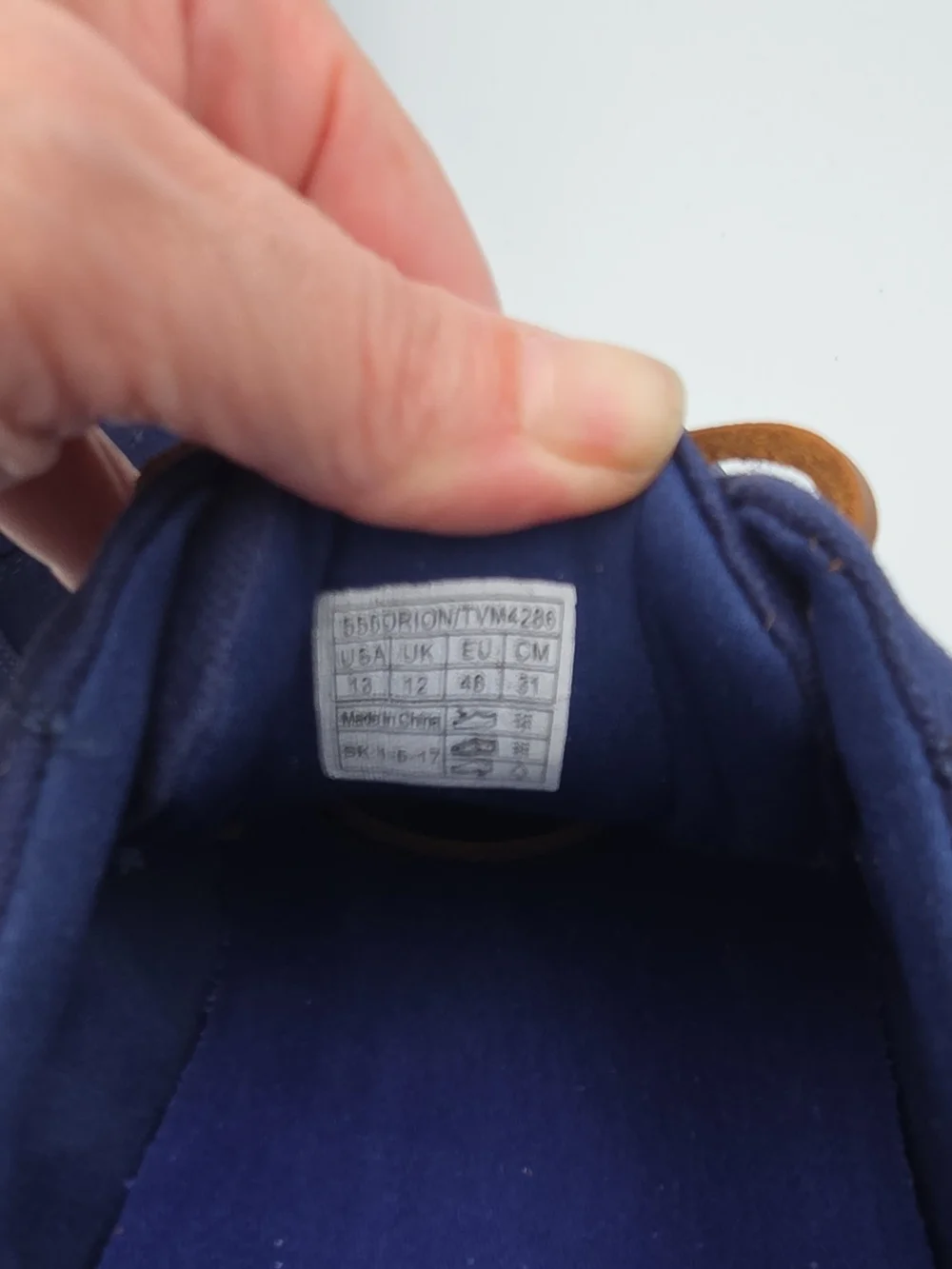 Vionic Navy Canvas Sneakers with Brown Lace Details